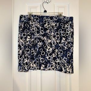 S.C.&CO. Skort ( skirt with shorts ) with pockets in Blue/Black/White, Size 16